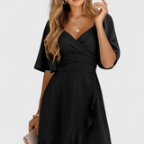 Vestido Mini Fruncido Elegante Dosha Para un Look Sofisticado