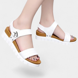 Clotide Sandalias de Plataforma Casual con Doble Correa y Hebilla Ajustable para un Estilo Único