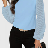 Zaraa Blusa Elegante con Manga Transparente para un Estilo Sofisticado