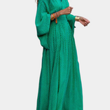 Vestido Maxi Geométrico Anelia con Encantador Escote en V