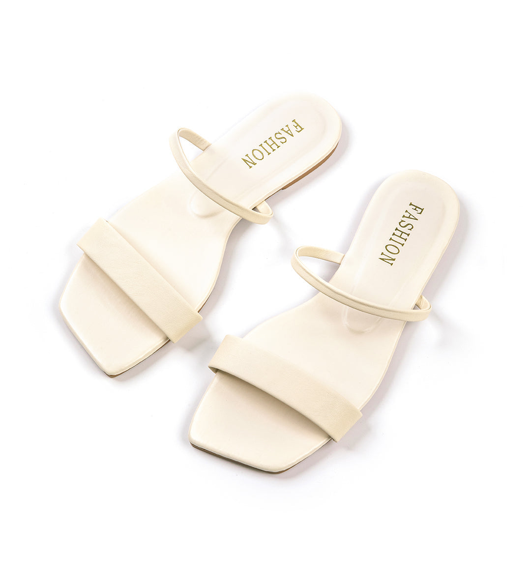 Sandalias Planas de Punta Cuadrada Elegantes y Confortables