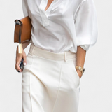 Falda H-Line Lisa de Estilo Urbano Moderno para un Look Contemporáneo