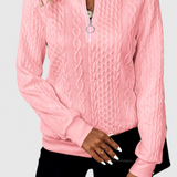 Zoey Jersey de Punto con Cremallera Suave y Cómoda