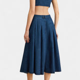 Vestido de Mezclilla Sin Mangas Alia con Diseño Moderno Elegante