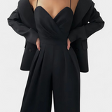 Romily Mono Sexy con Tirantes y Pierna Ancha - Elegancia y Estilo Inigualables