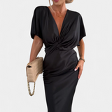 Vestido Emryn Ultra Suave con Elegante Nudo Cruzado
