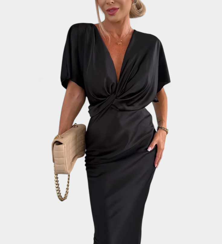 Vestido Emryn Ultra Suave con Elegante Nudo Cruzado