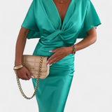 Vestido Emryn Ultra Suave con Elegante Nudo Cruzado