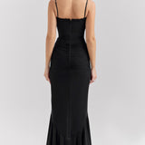 Vestido sin mangas con tirantes y detalles de volantes de Roxanne