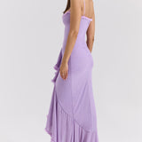 Vestido sin mangas con tirantes y detalles de volantes de Roxanne