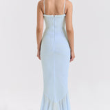 Vestido sin mangas con tirantes y detalles de volantes de Roxanne