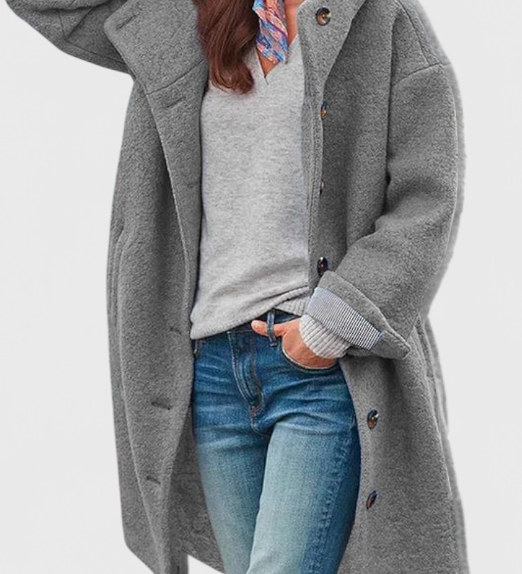 Elegante Abrigo de Invierno con Capucha de Penélope para un Look Sofisticado