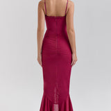 Vestido sin mangas con tirantes y detalles de volantes de Roxanne