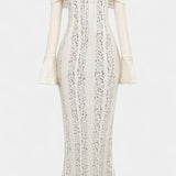 Elegante vestido maxi off-shoulder de encaje Rosalie para un estilo sofisticado