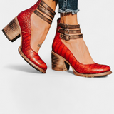 Penka Tacones con Bloque Moderno en Eco-Cuero y Diseño Atemporal