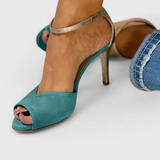 Zapatos de mujer Melas Peep-Toe con Tacón Alto, Correa Ajustable y Diseño Elegante