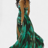 Ahria Conjunto de Baño con Falda Acampanada y Estampado de Estrella de Mar para un Look Playero Sorprendente