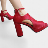 Zapatos Lopez Tacones Gruesos Multicolor para un Estilo Visteo y Moderno