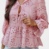 Blusa Bohemia Kayden con Encaje y Corte Fluidofilmar