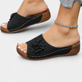 Sandalias Ortopédicas con Flor 3D y Suela Acolchada para Comodidad y Estilo