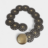 Alicia Cinturón Cowboy Vintage con Hebilla Circular Decorativa para un Estilo Único