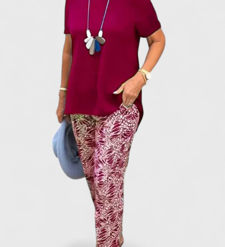 Elegante Conjunto de Dos Piezas Candelaria con Diseño de Corte Estructurado