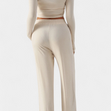 Conjunto de 2 Piezas Celaena con Elegante Escote Redondo