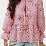 Blusa Bohemia Kayden con Encaje y Corte Fluidofilmar