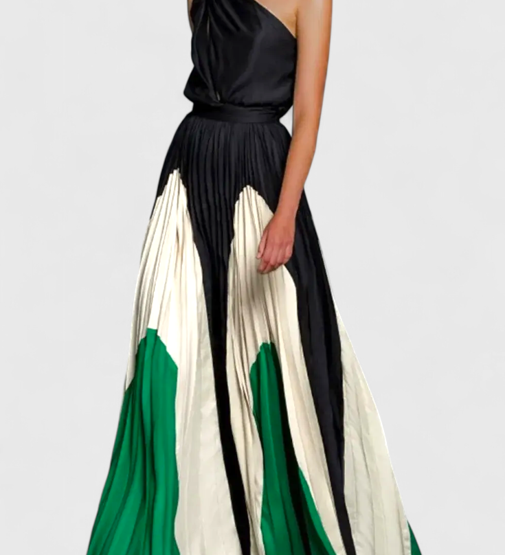 Vestido Maxi Antía Off-Shoulder con Estampado Elegante - Perfecto para Destacar en Cualquier Evento