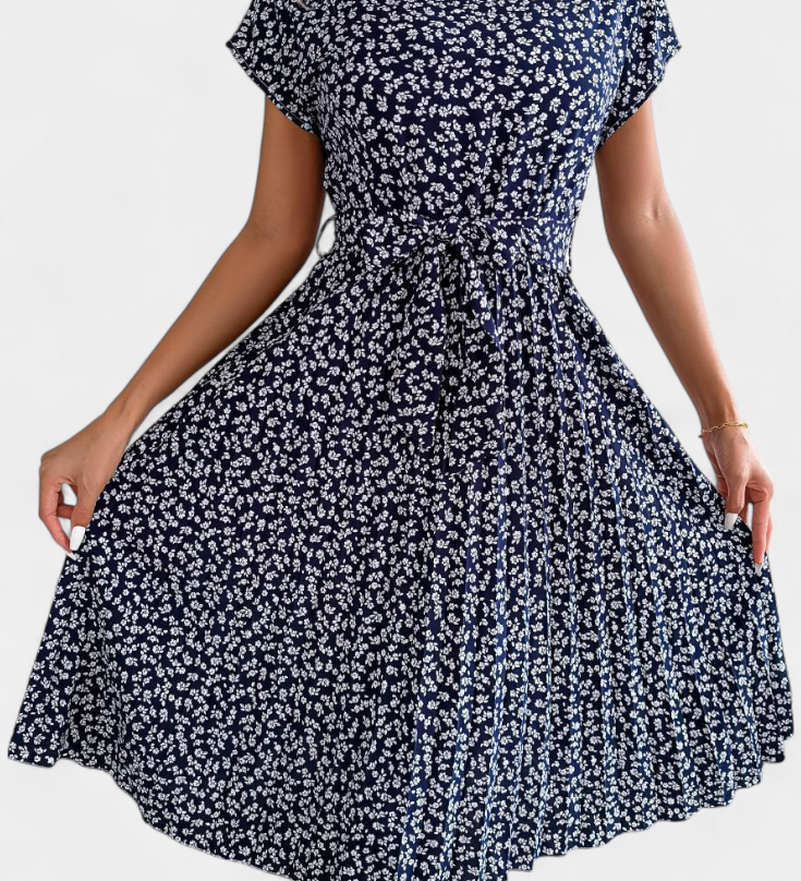 Vestido Midi Floral Galilea con Estilo Campestre para un Look Elegante y Natural