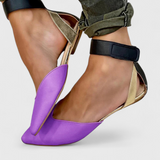 Zapatos Ninel Elegantes con Tiras Coloridas y Diseño Clásico