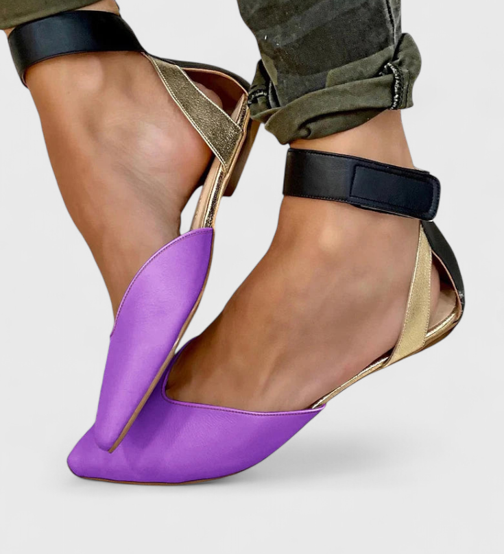 Zapatos Ninel Elegantes con Tiras Coloridas y Diseño Clásico