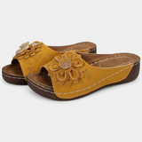 Sandalias Ortopédicas con Flor 3D y Suela Acolchada para Comodidad y Estilo