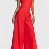 Belén Mono Halter de Pierna Ancha con Caída para un Look Radiante