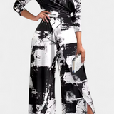 Vestido Brina Mono Largo Tie Dye con Hombros Descubiertos y Pierna Ancha con Abertura para un Estilo Moderno y Comodo