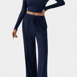 Conjunto de 2 Piezas Celaena con Elegante Escote Redondo