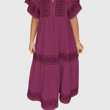 Vestido Maxi Boho Allona con Escote en V y Corte Relajado para un Look Chic y Cómodo