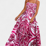 Ahria Conjunto de Baño con Estampado y Elegante Vestido de Tirantes