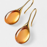 Elegantes Pendientes de Gota en Oro y Plata con Cristales Brillantes