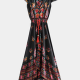 Vestido Floral Boho Chic Chiara con Cintura Ajustable para un Estilo Elegante y Confortable