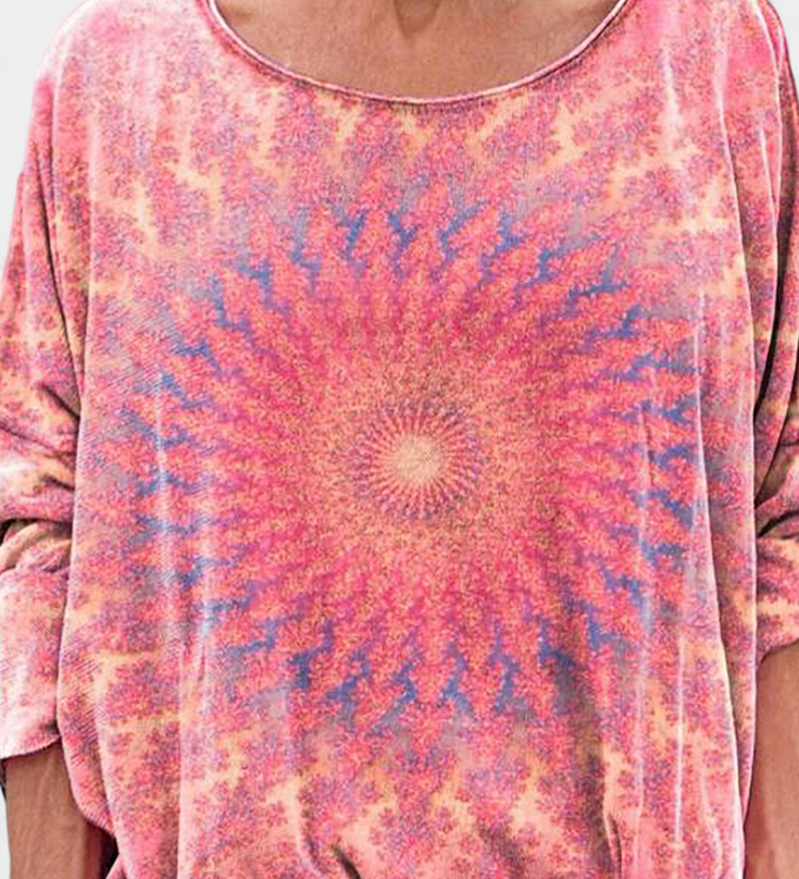 Omari Blusa Holgada de Estampado Bohemio Retro para un Estilo Único