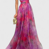Ingrid Vestido Maxi Floral con Elegante Escote en V