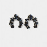 Elegantes pendientes de herradura con piedra natural para un estilo único