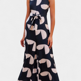 Pantalones Brooke Mono Holgado Estampados con Cintura Ceñida y Pierna Ancha para un Estilo Confortable y Atractivo