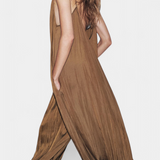 Lucy Mono Largo Plisado de Silueta Relajada para un Estilo Confort y Elegancia