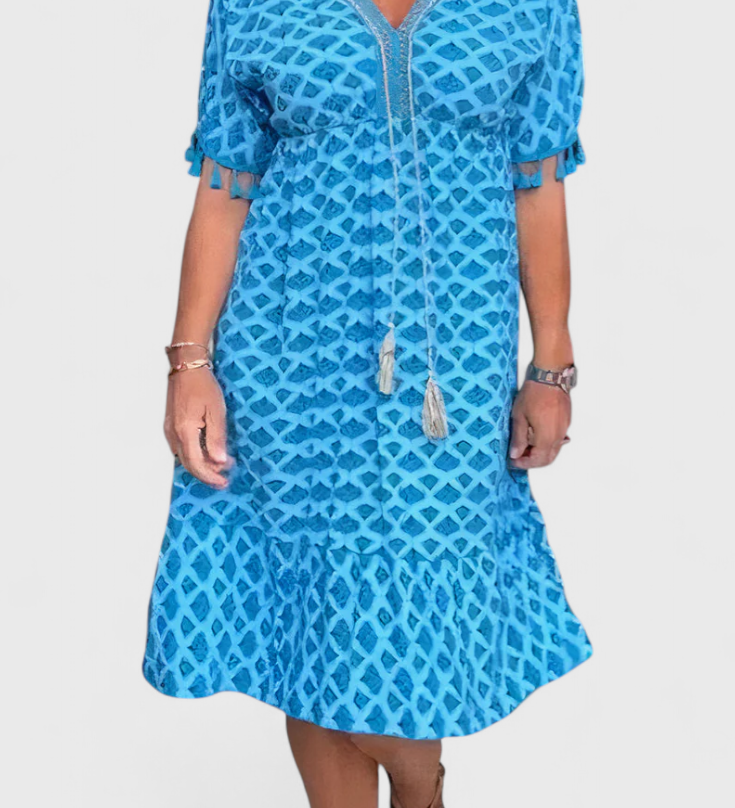 Kirra Vestido Boho Chic de Estampado Geométrico para Un Look Único
