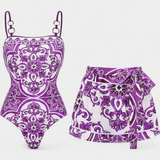 Conjunto de Traje de Baño de Una Pieza Floral Ahria - Perfecto para un Estilo Veraniego y Fresco