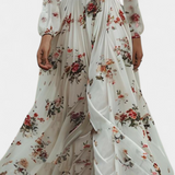 Amanda Vestido Maxi Floral con Cuello en V y Mangas Largas - Elegancia y Comodidad para Cualquier Ocasión