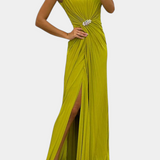Vestido Maxi Plisado Shiloh con Abertura Lateral y Escote Cruzado - Elegancia y Estilo Inigualables