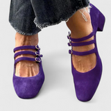 Evodokia Elegantes Tacones con Cinturones Múltiples y Punta Cuadrada para un Estilo Sofisticado